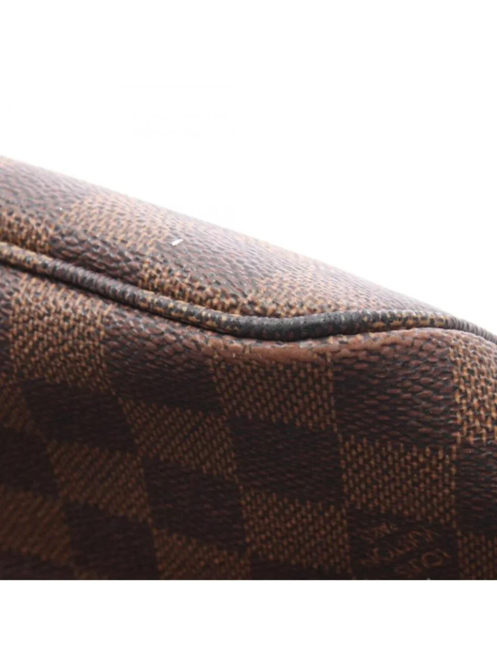 Louis Vuitton Tote Bag Neverfull MM Damier Ebene Canvas Leather